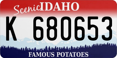 ID license plate K680653