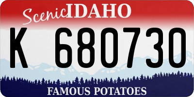 ID license plate K680730