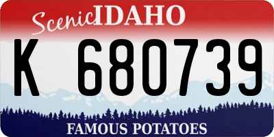 ID license plate K680739
