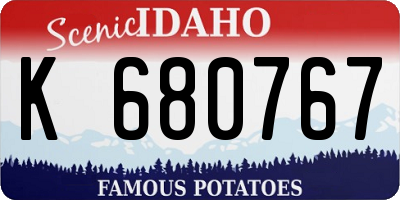 ID license plate K680767