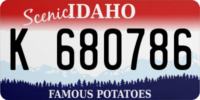 ID license plate K680786