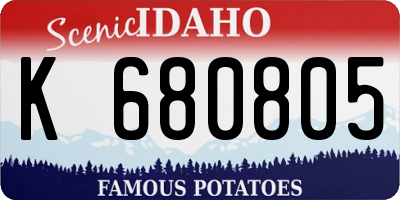 ID license plate K680805