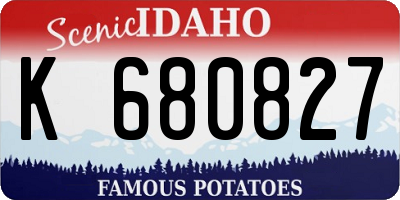 ID license plate K680827