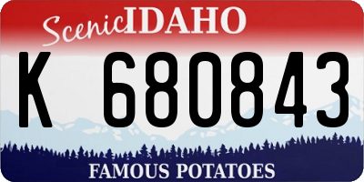 ID license plate K680843