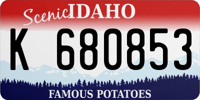 ID license plate K680853