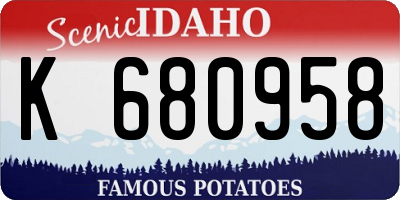 ID license plate K680958