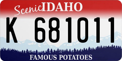 ID license plate K681011