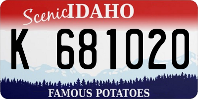 ID license plate K681020