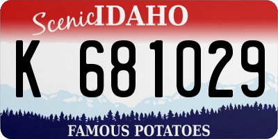 ID license plate K681029
