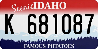 ID license plate K681087