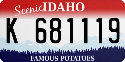 ID license plate K681119