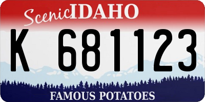 ID license plate K681123