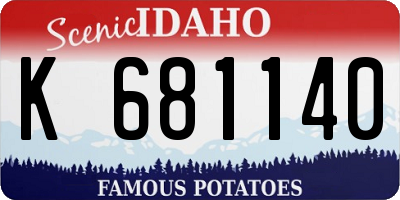 ID license plate K681140
