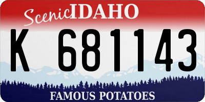 ID license plate K681143