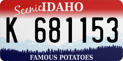 ID license plate K681153