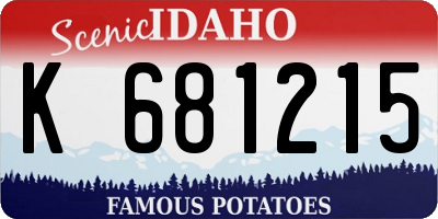 ID license plate K681215