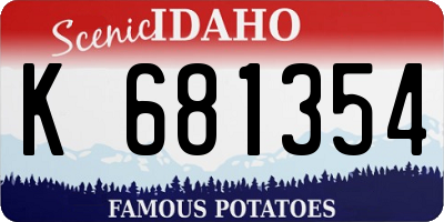 ID license plate K681354