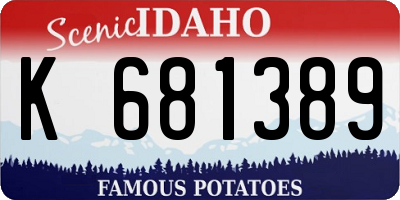 ID license plate K681389