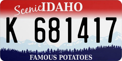 ID license plate K681417