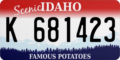 ID license plate K681423