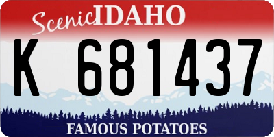 ID license plate K681437