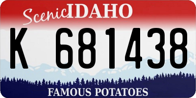 ID license plate K681438