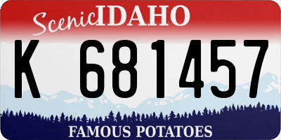 ID license plate K681457
