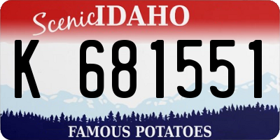ID license plate K681551