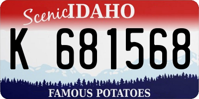 ID license plate K681568