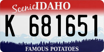 ID license plate K681651