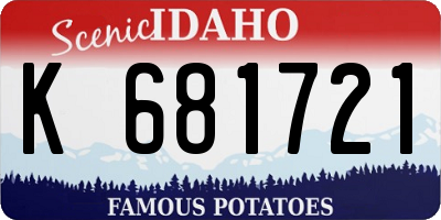 ID license plate K681721