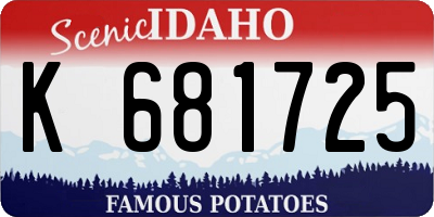 ID license plate K681725