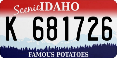 ID license plate K681726