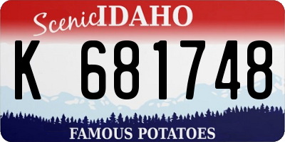 ID license plate K681748