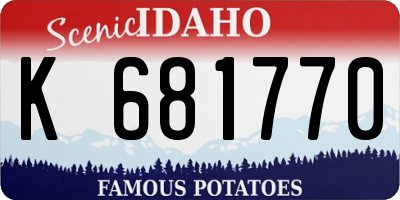 ID license plate K681770
