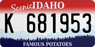 ID license plate K681953