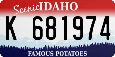 ID license plate K681974