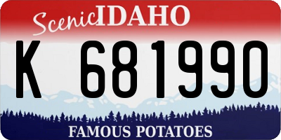 ID license plate K681990