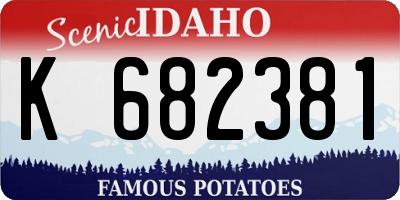 ID license plate K682381