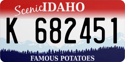 ID license plate K682451