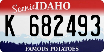 ID license plate K682493