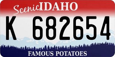 ID license plate K682654