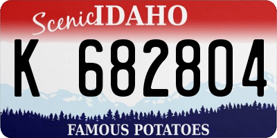 ID license plate K682804