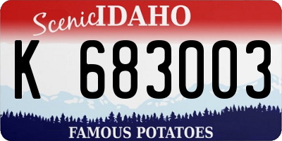 ID license plate K683003