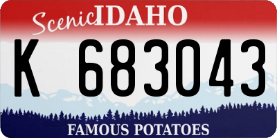 ID license plate K683043