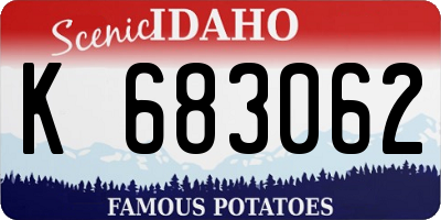 ID license plate K683062