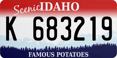 ID license plate K683219