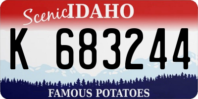 ID license plate K683244