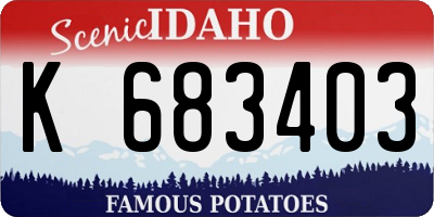 ID license plate K683403