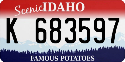 ID license plate K683597